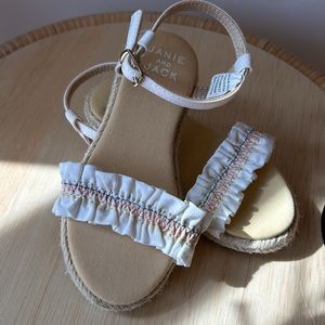 Janie & Jack Aerin Ruffle Strap Espadrille Sandal for Kids